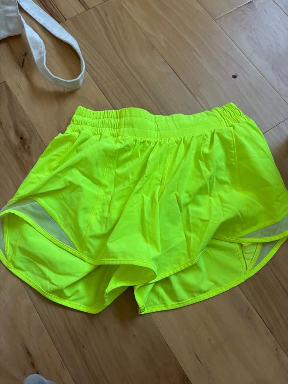Lululemon Neon Yellow Running Shorts - Size 4